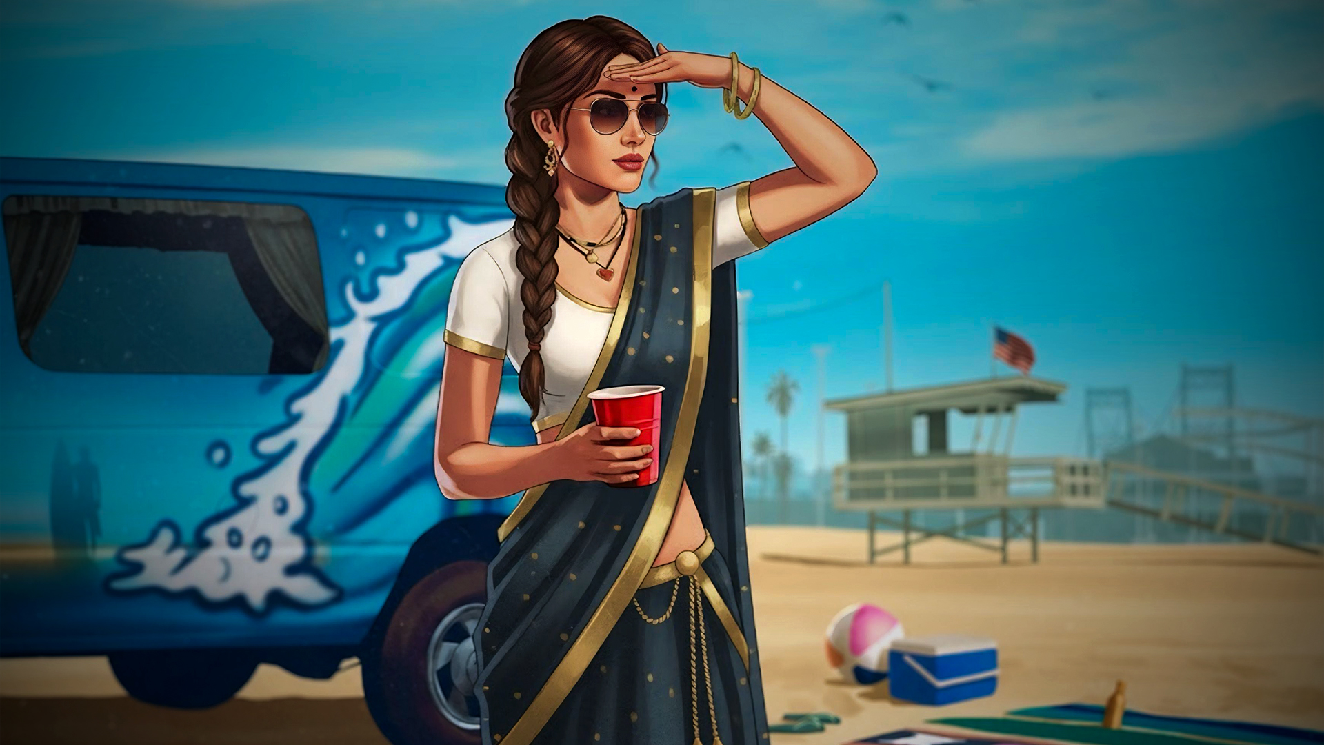 Snowy mountain peaks