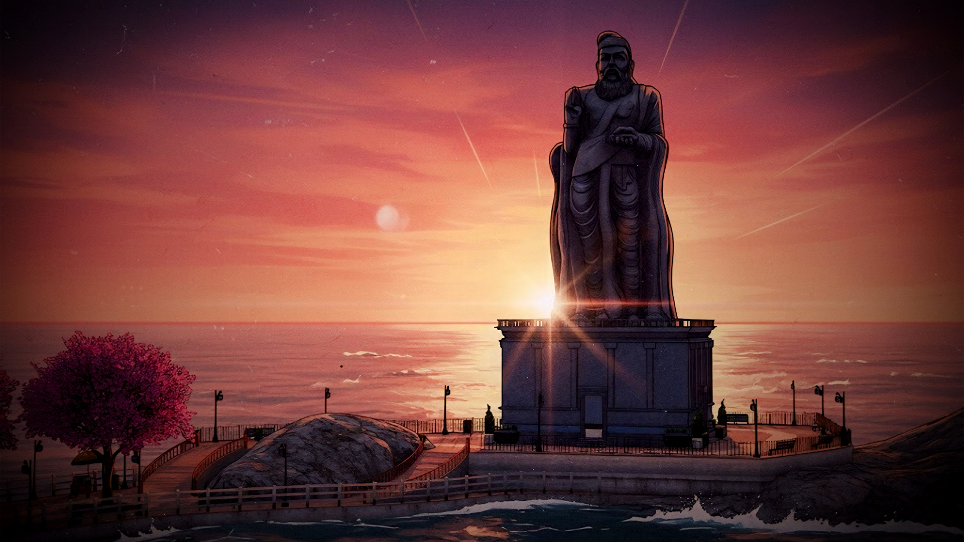 Coastal cliffs and ocean view